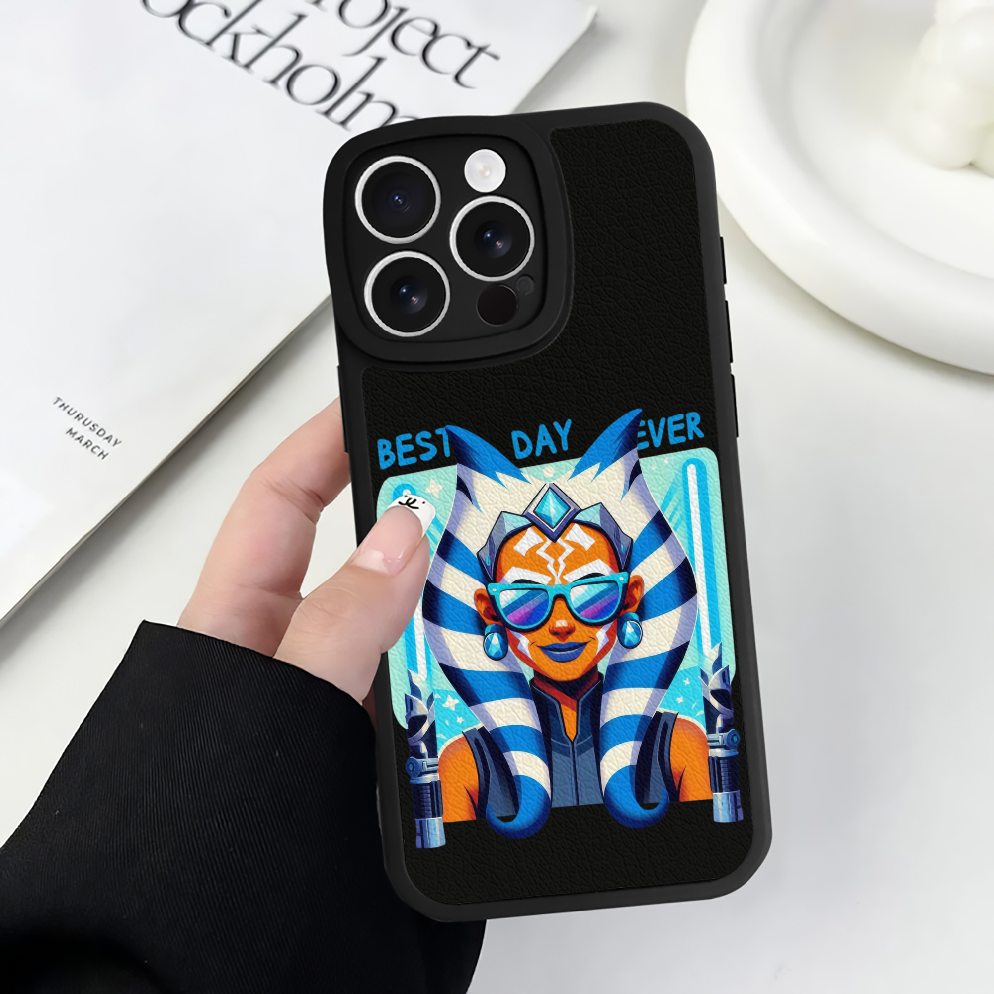 （画像用） スター・ウォーズ Star Wars 【iPhone 16シリーズ対応】シリコンスマホケース（レザー調） 材質：シリコン